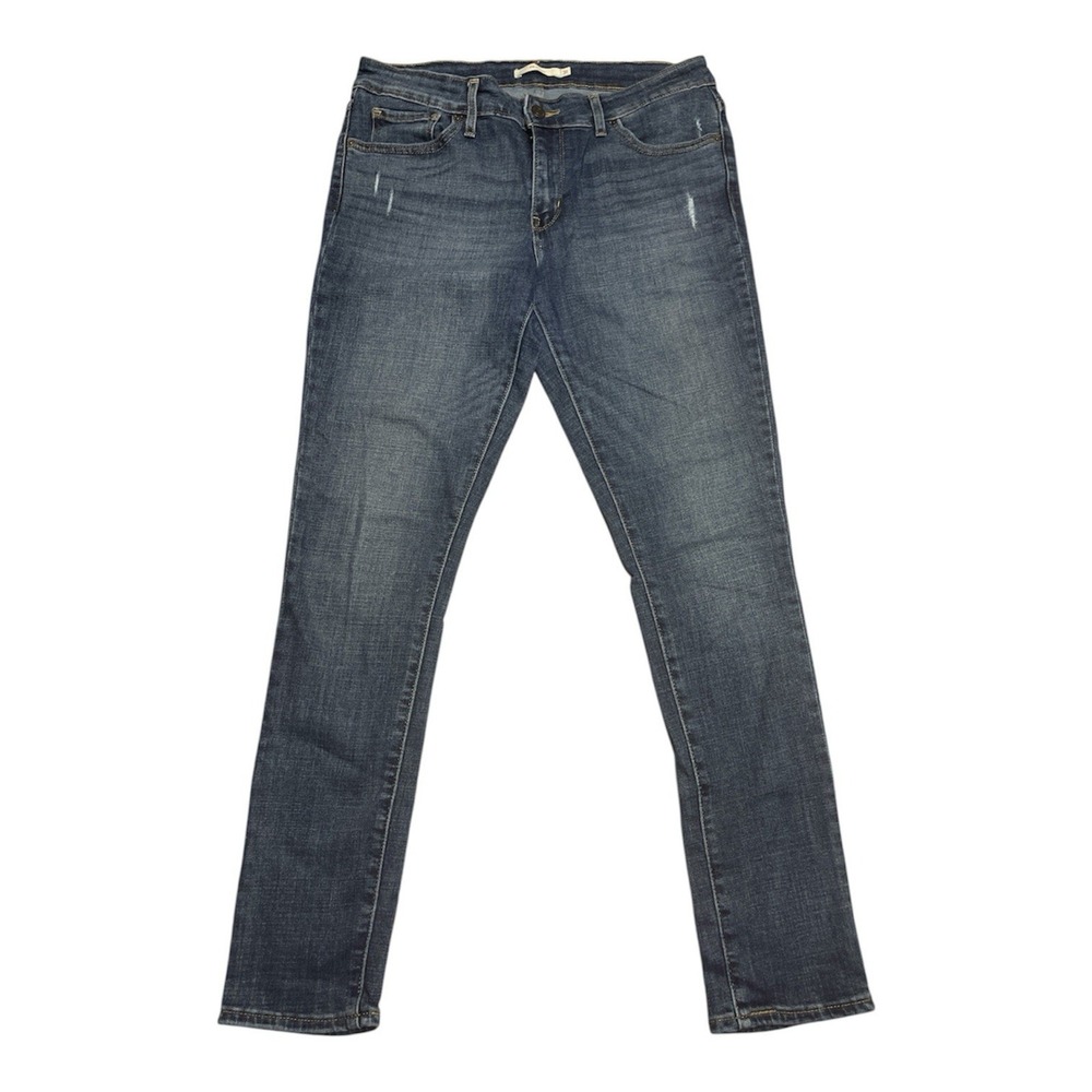 Levi's 712 women's jeans slim W28 L32 dark blue stretch denim LEVH747